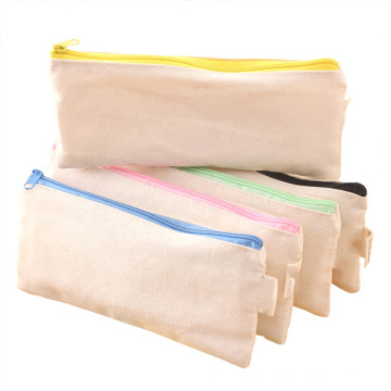 wholesale Korean Large Capacity Stationery Student School Cotton Canvas Cute Gift Ziplock Pencil Bag